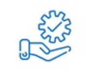 Reduced cabling gear hand icon